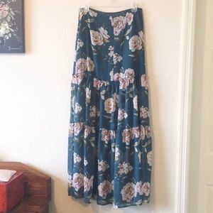 forever 21 tiered maxi skirt